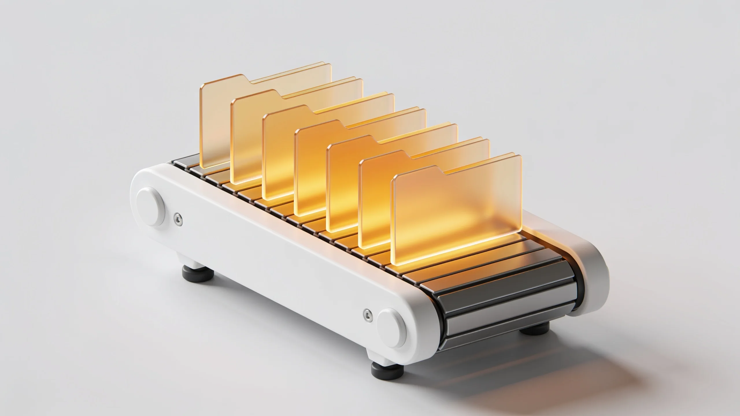 Close detail of a conveyor line